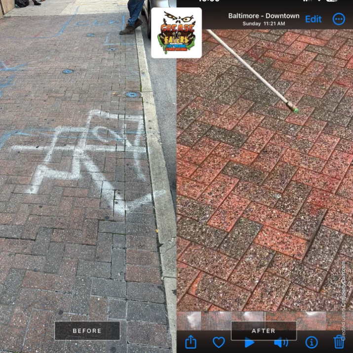 Graffiti Removal off Pavers in Baltimore, MD